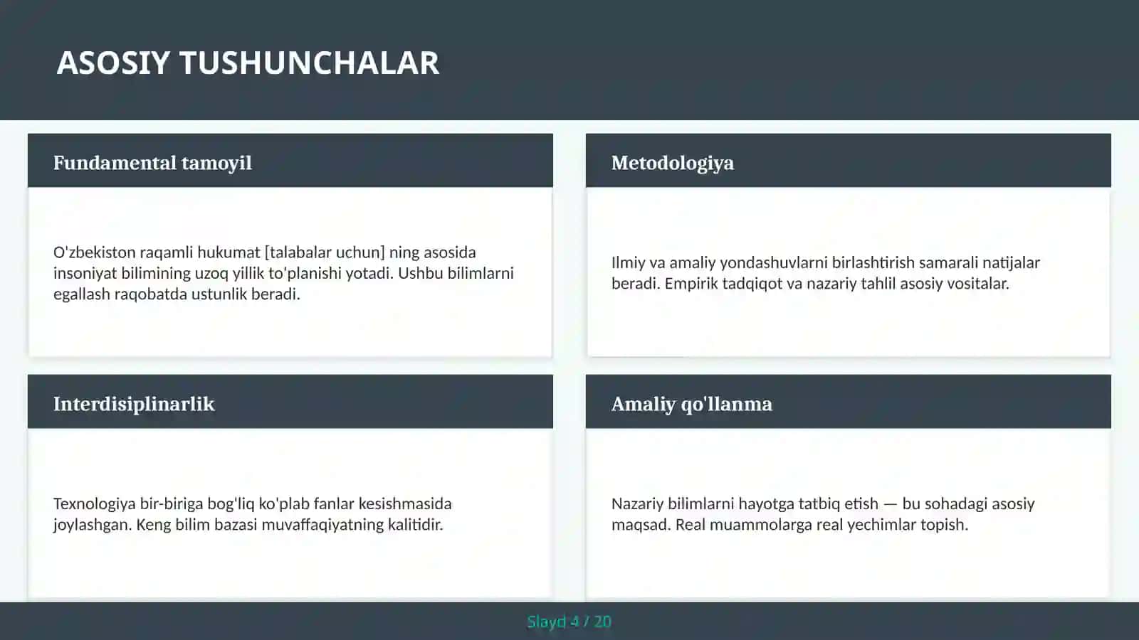 O'zbekiston raqamli hukumat [talabalar uchun] 4