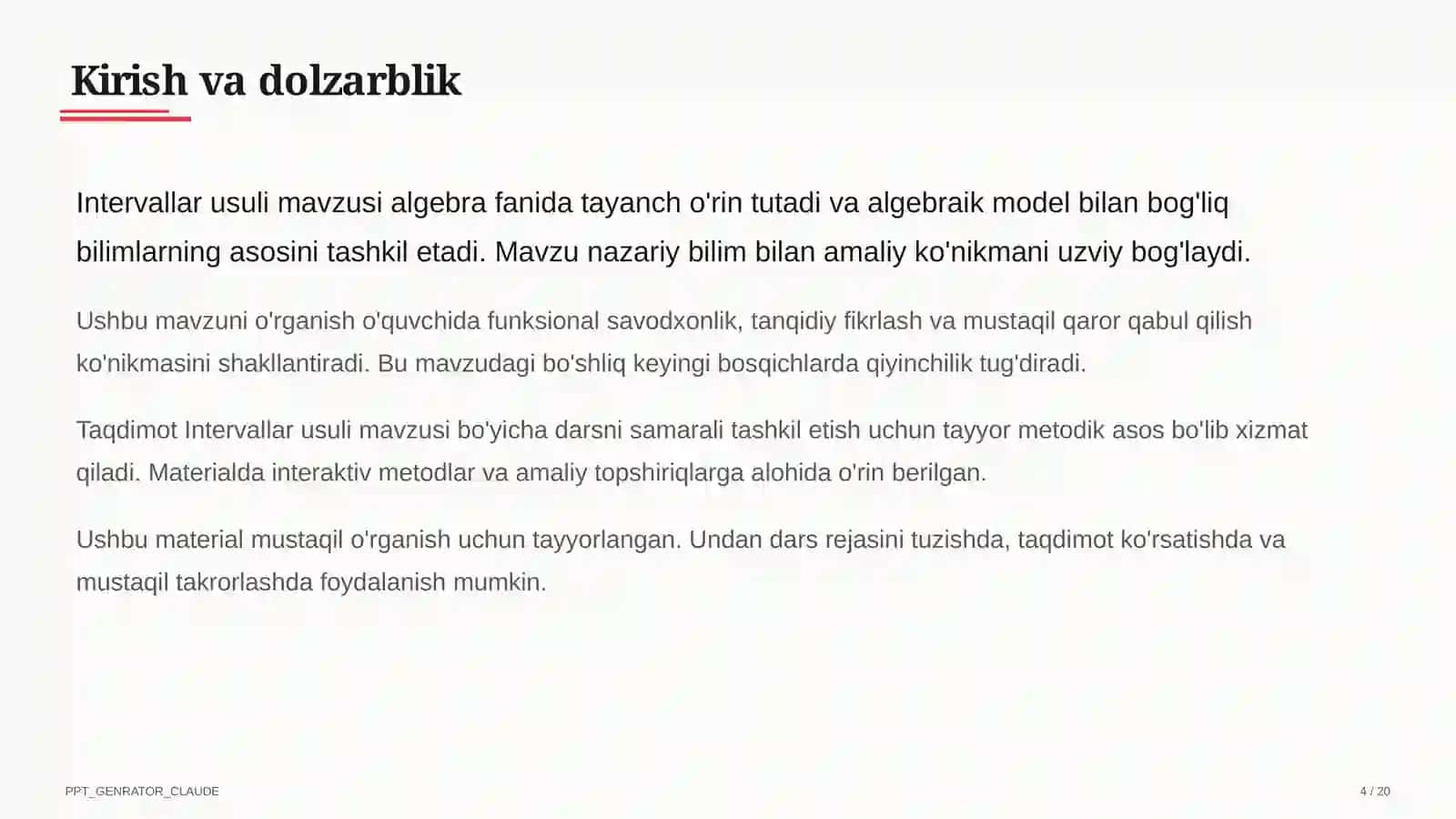Intervallar usuli (9-sinf) 4