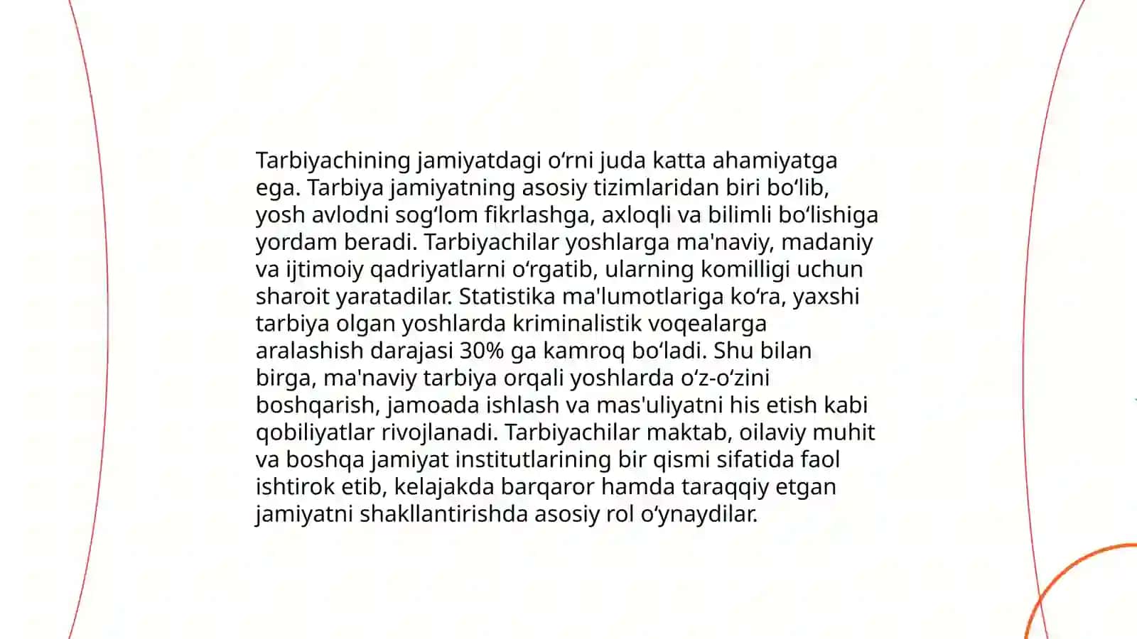 Tarbiyachi va uning jamiyatda tutgan orni.taqdimot tayyorlash 4