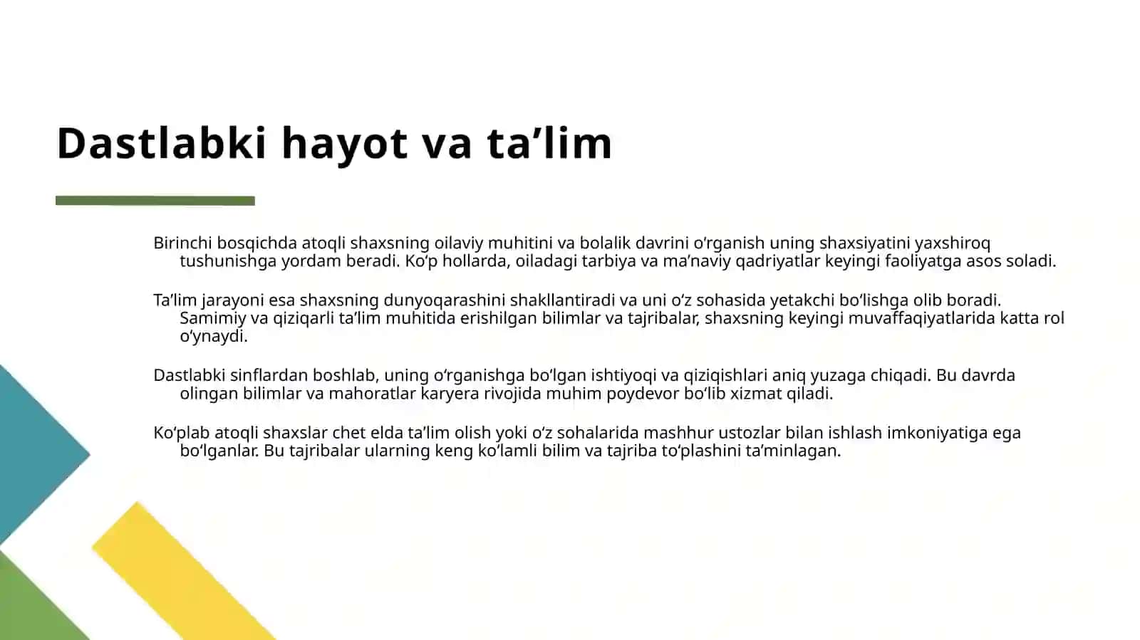 ATOQLI SHAXSLAR HAYOTIDAN 4