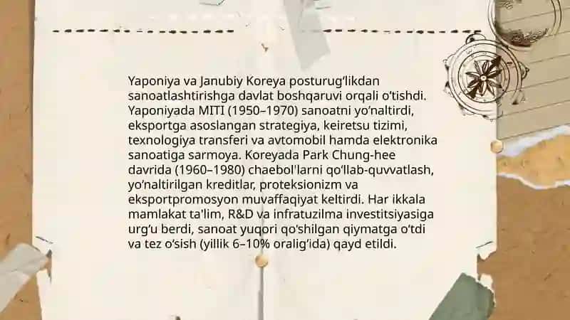 Sanoat siyosati xalqaro tajriba 4