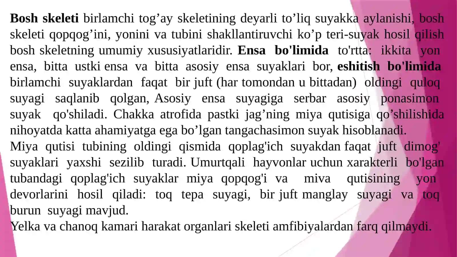 Kaltakesakning tashqi va skelet tuzilishi. Kaltakesakning anatomik tuzilishi 4