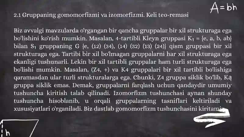 Izoterma guruhli teorema 4