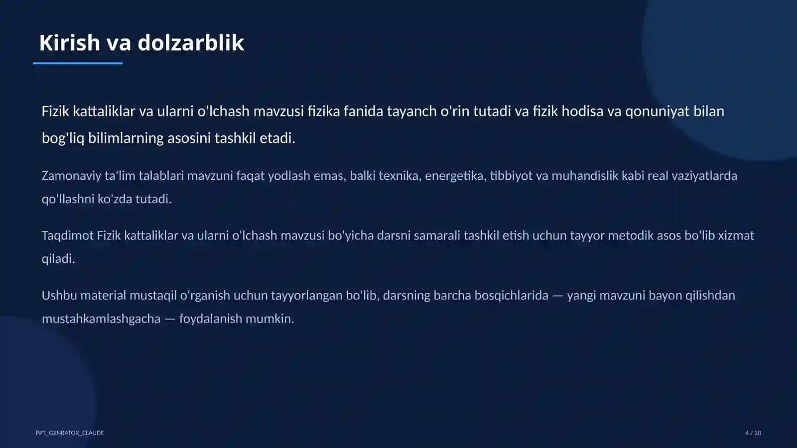 Fizik kattaliklar va ularni o'lchash (6-sinf) 4