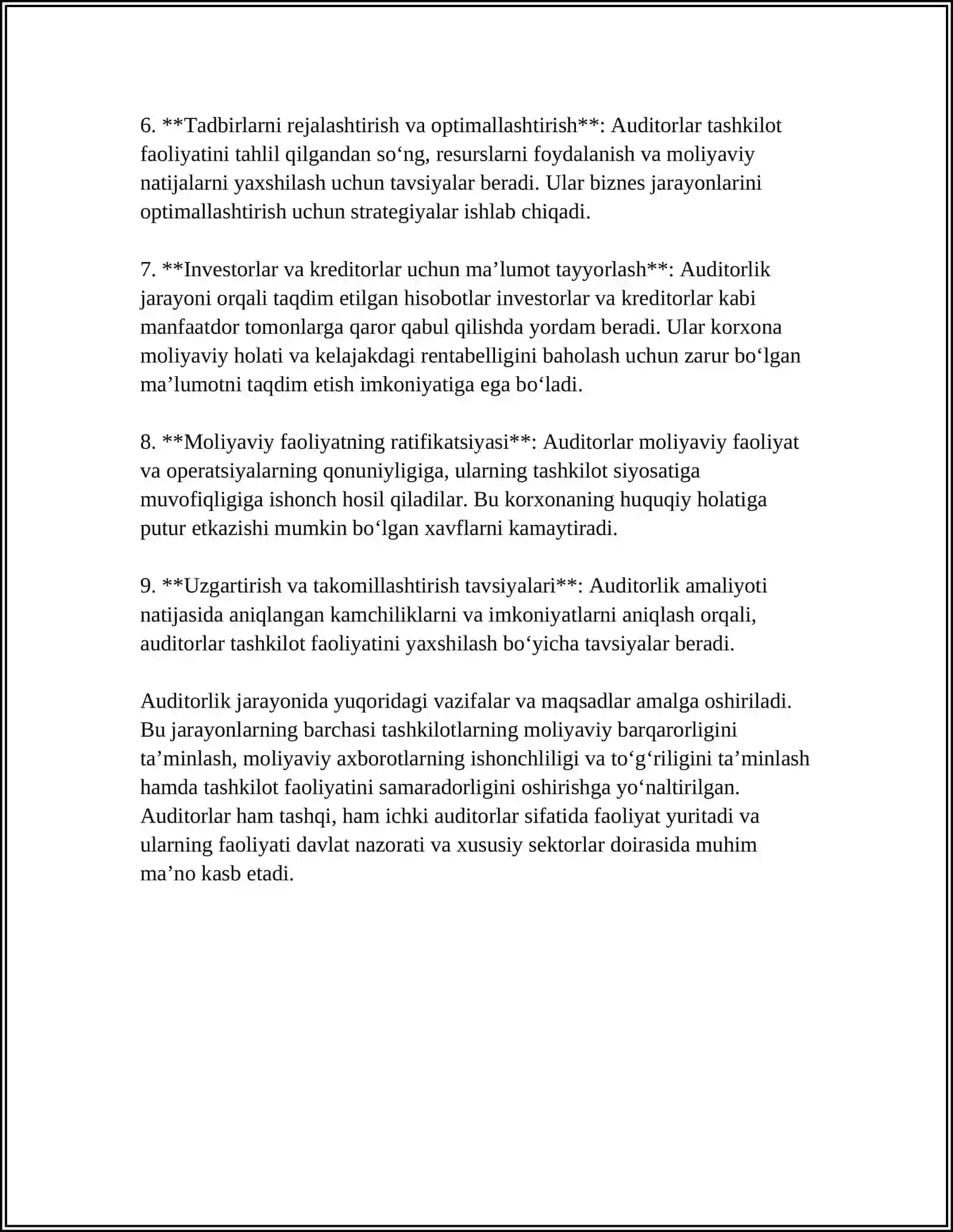 MOLIYAVIY HISOBATLAR YUZASIDAN AUDITOR XULOSASI 4