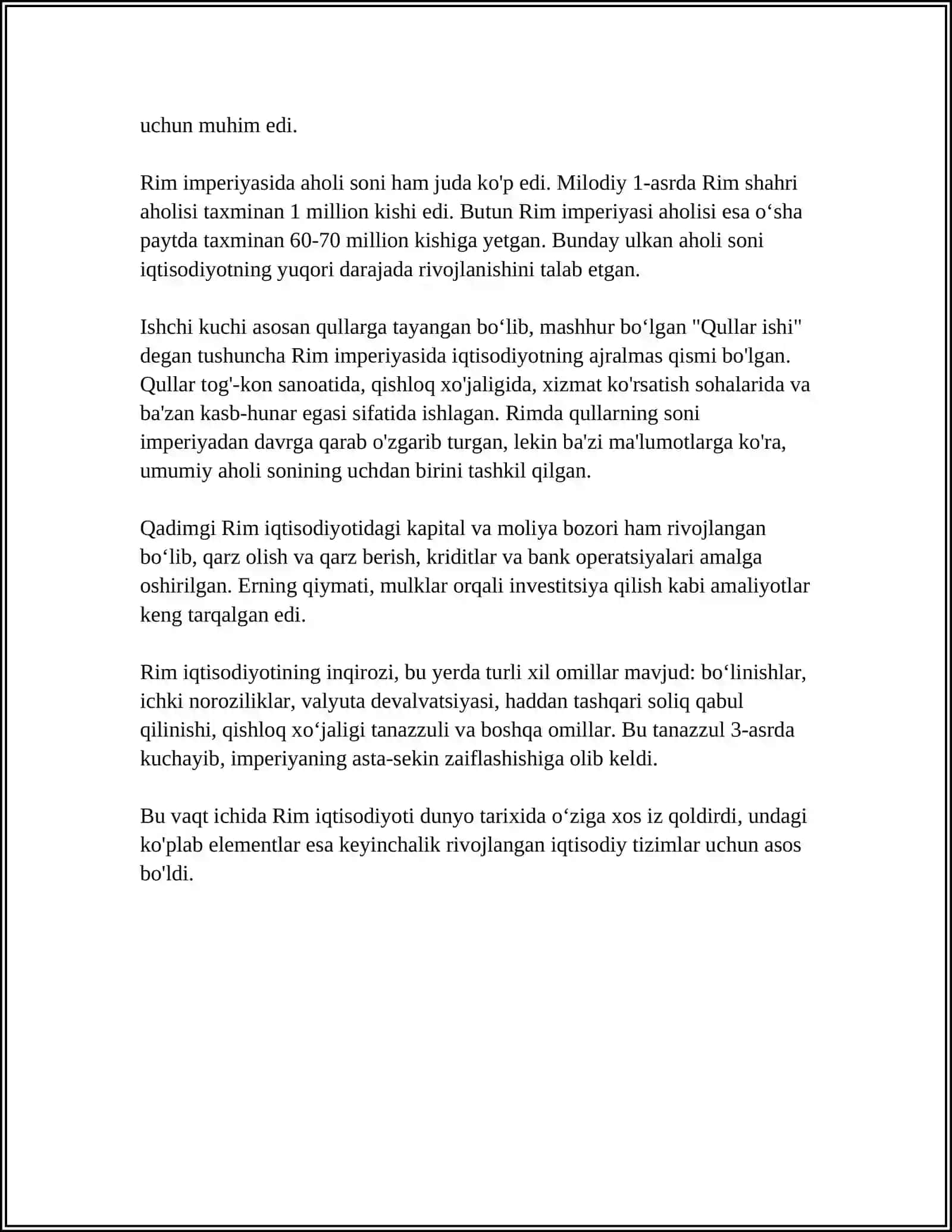 QADIMGI RIMDAGI IQTISODIY QARASHLAR 4