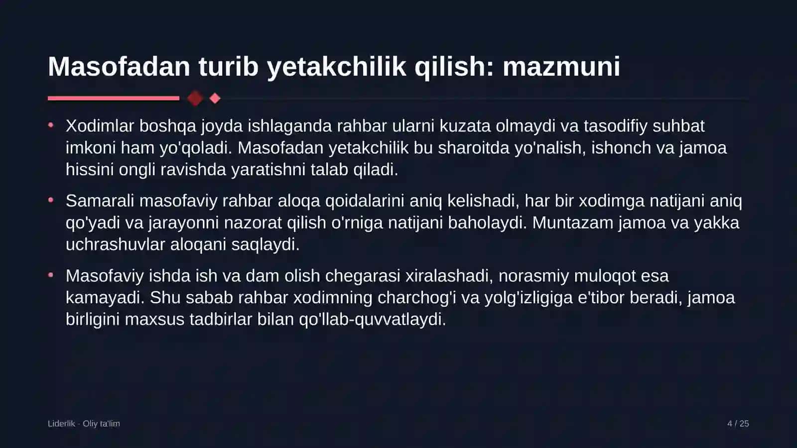 Karshering xizmatida masofadan turib yetakchilik qilish 4