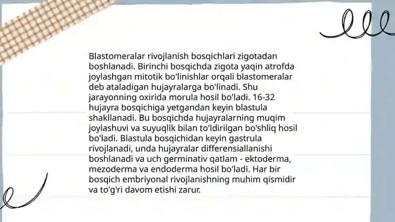 Blastomeralar Differensiasiyasi 4