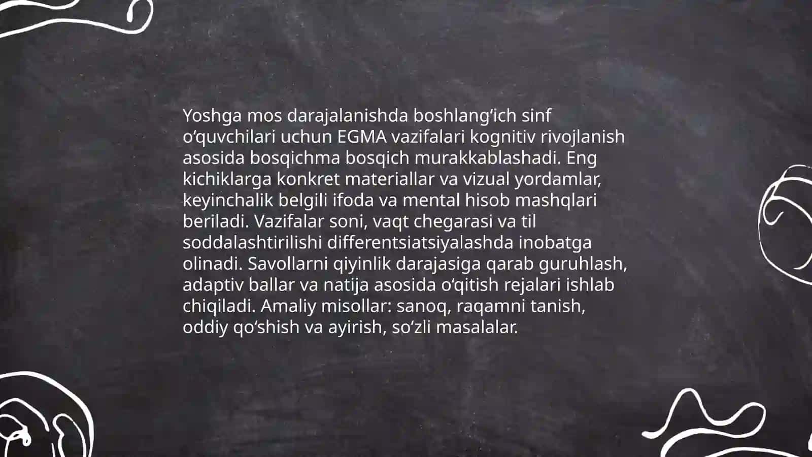 EGMA xalqaro baholash dasturlari uchun matematik topshiriqlarni ishlab chiqish tamoyillari 4