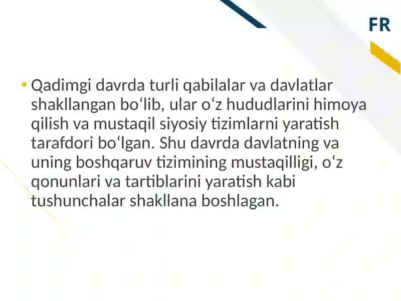 O'zbekistonning eng qadimgi davridan toki mustaqillikkacha bo'lgan vaqtdagi mustaqillik g'oyalarining tarixiy asoslari 4