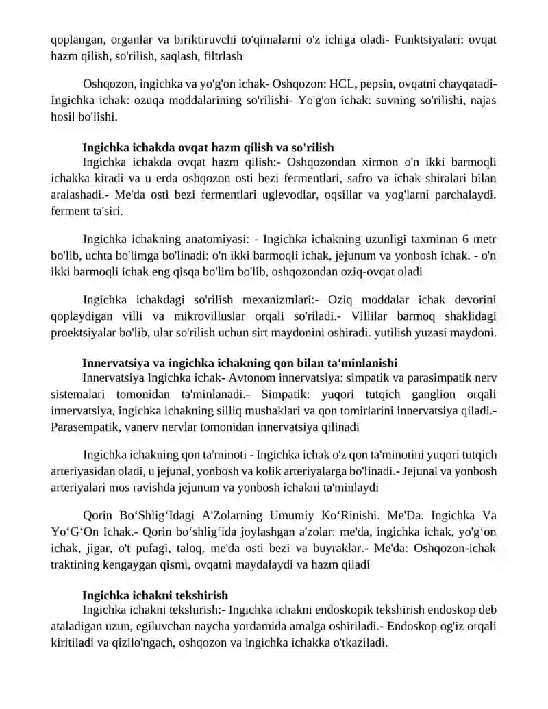 Qorin BoʻShligʻIdagi A'Zolarning Umumiy KoʻRinishi 4