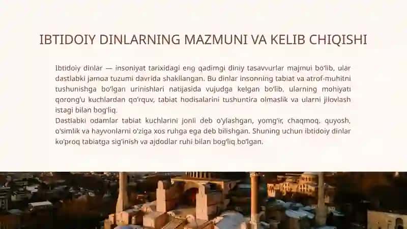 Ibtidoiy dinlar 4