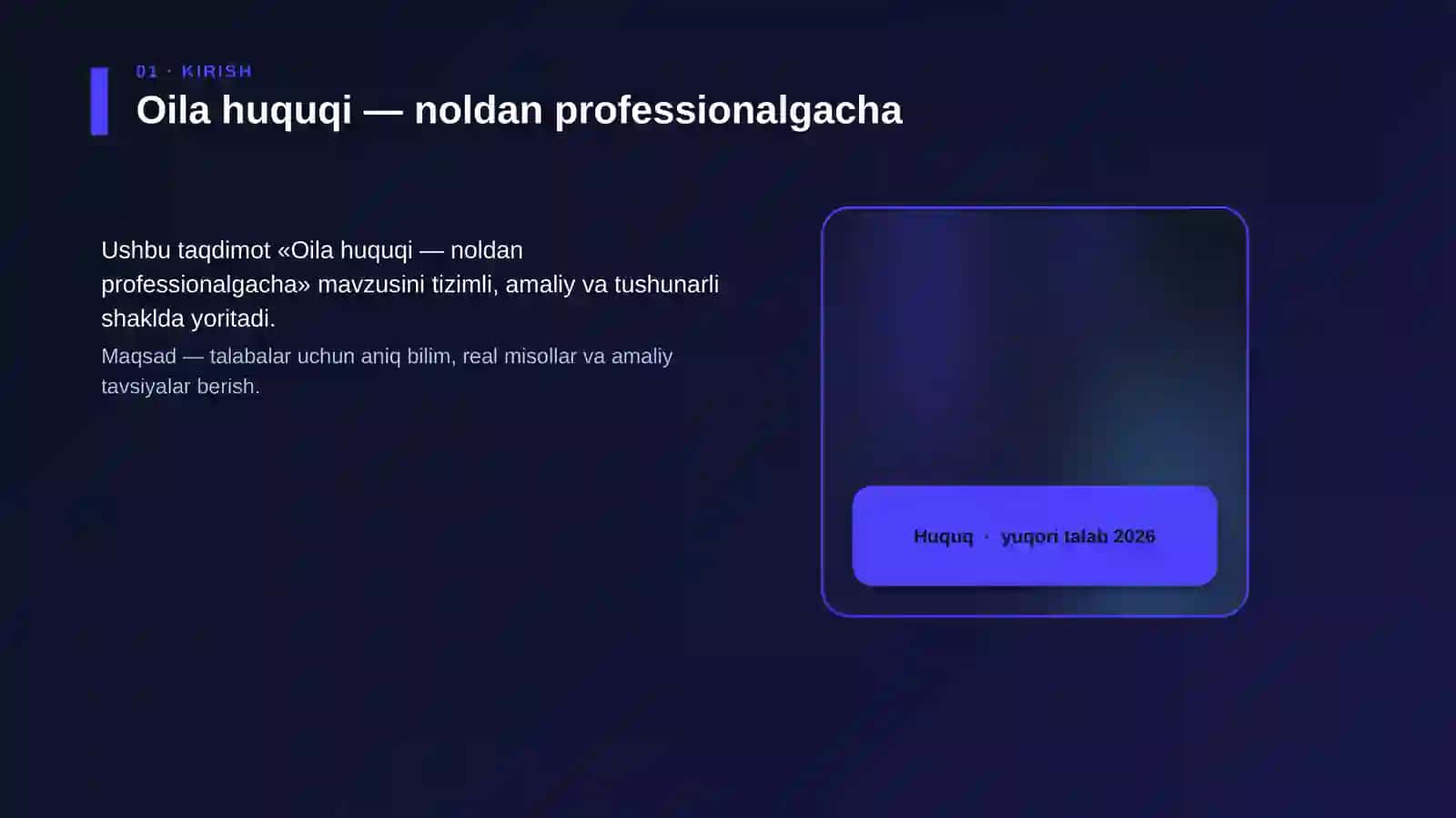Oilа hоquqi - nоldan prоfessiоnаlgаchа 4