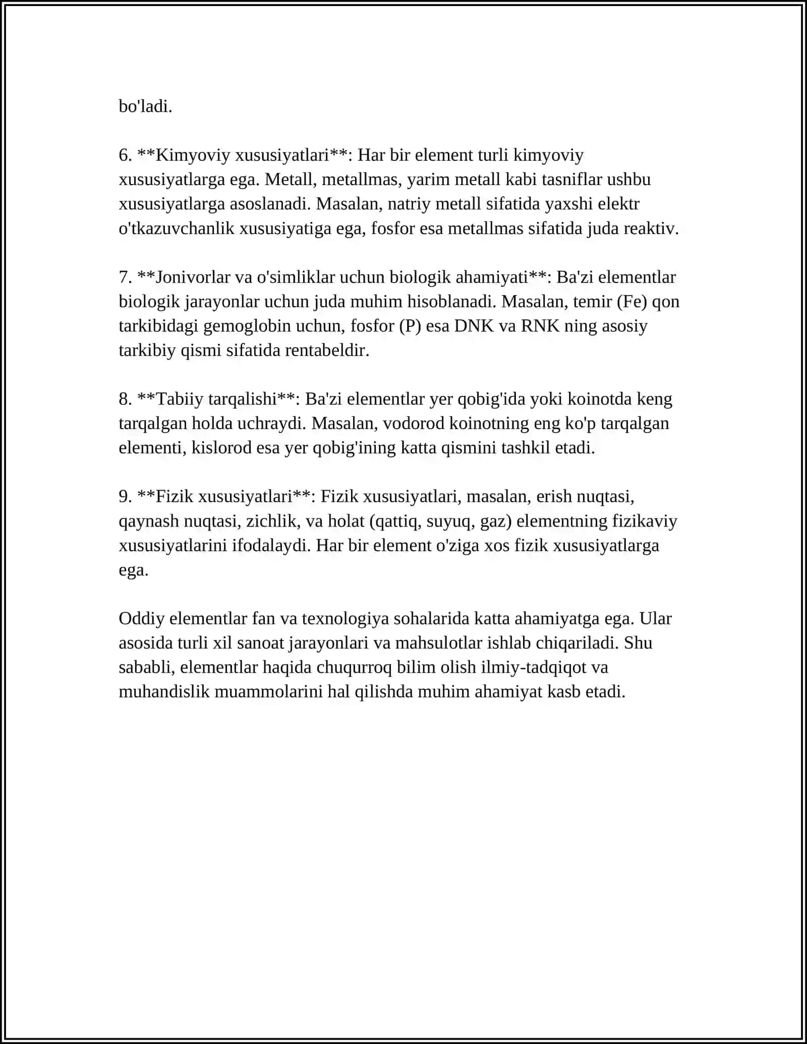 ODDIY ELEMENTLI TTM 4