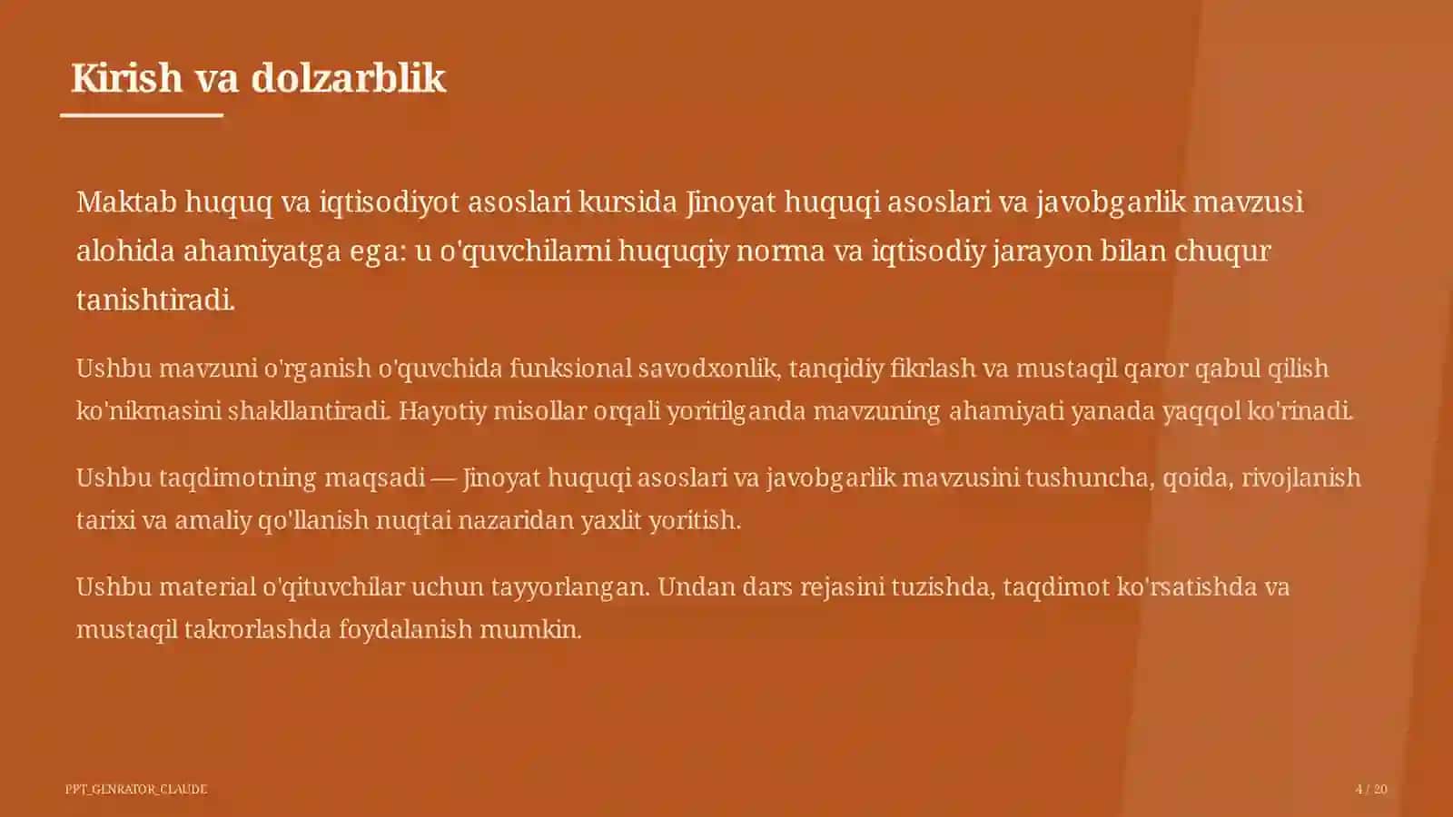Jinoyat huquqi asoslari va javobgarlik (10-sinf) 4