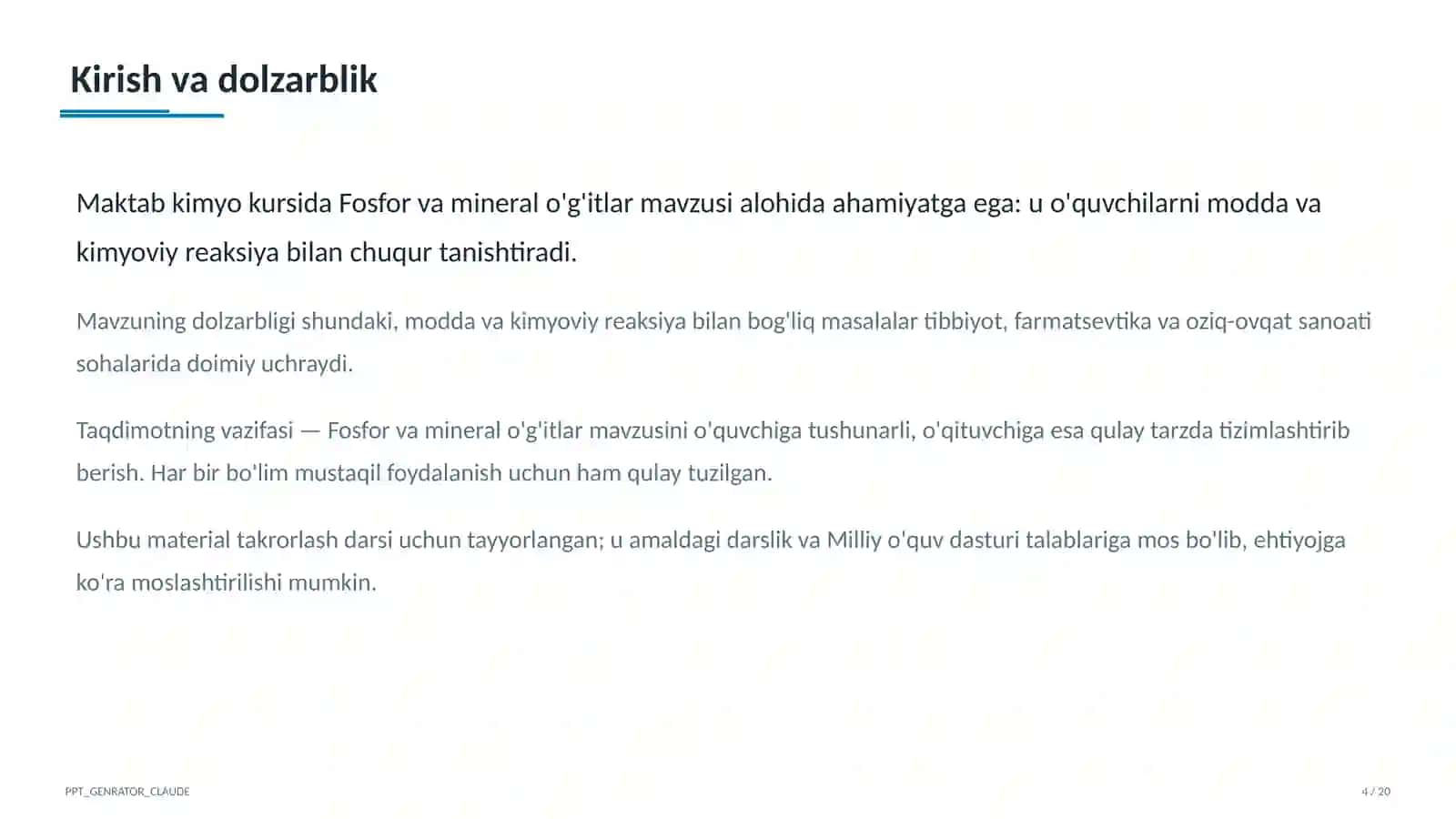 Fosfor va mineral o'g'itlar (9-sinf) 4