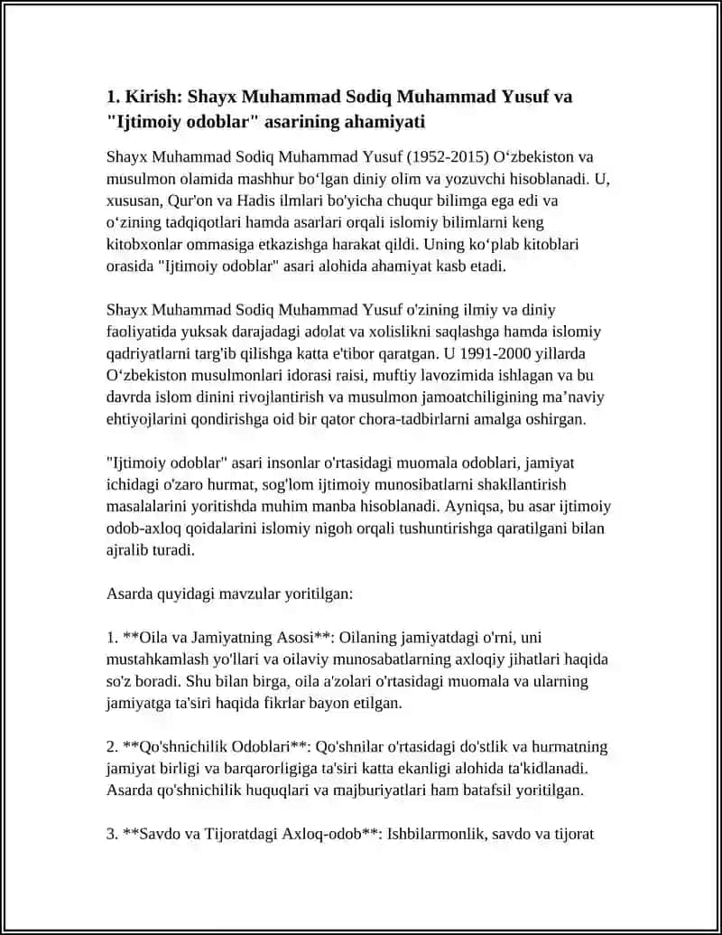 Ijtimoiy Odoqlar 4