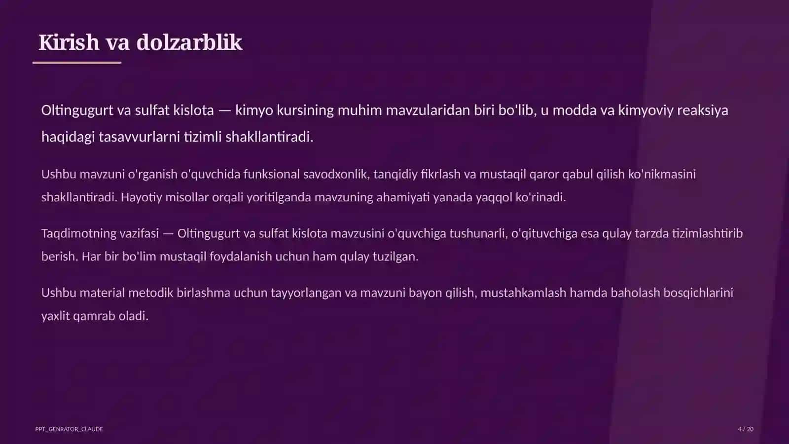 Oltingugurt va sulfat kislota (9-sinf) 4
