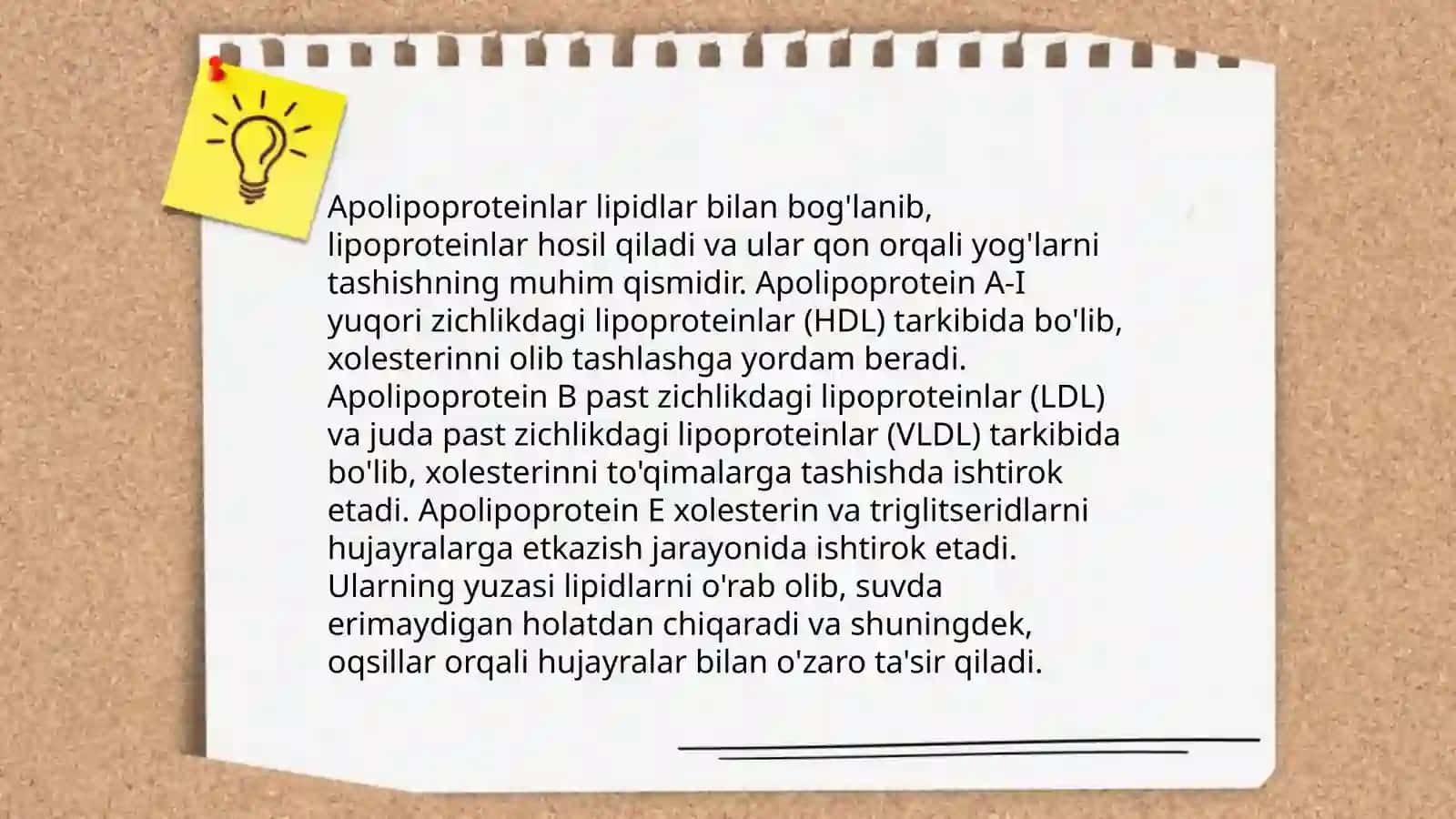 Xolesterin tashilishida apo oqsillarining roli 4