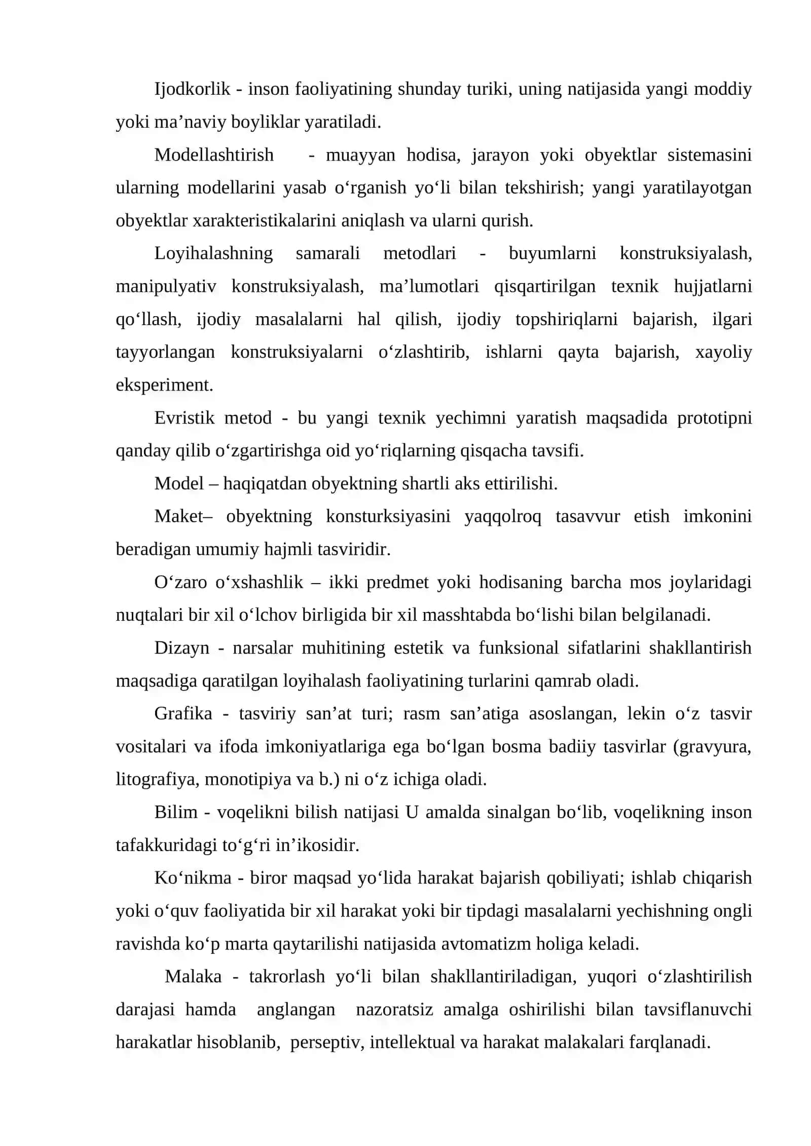 Ijodkorlik faoliyatining asosiy tushunchalari 4
