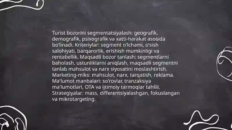Turizm faoliyatida marketing konsepsiyasi 4