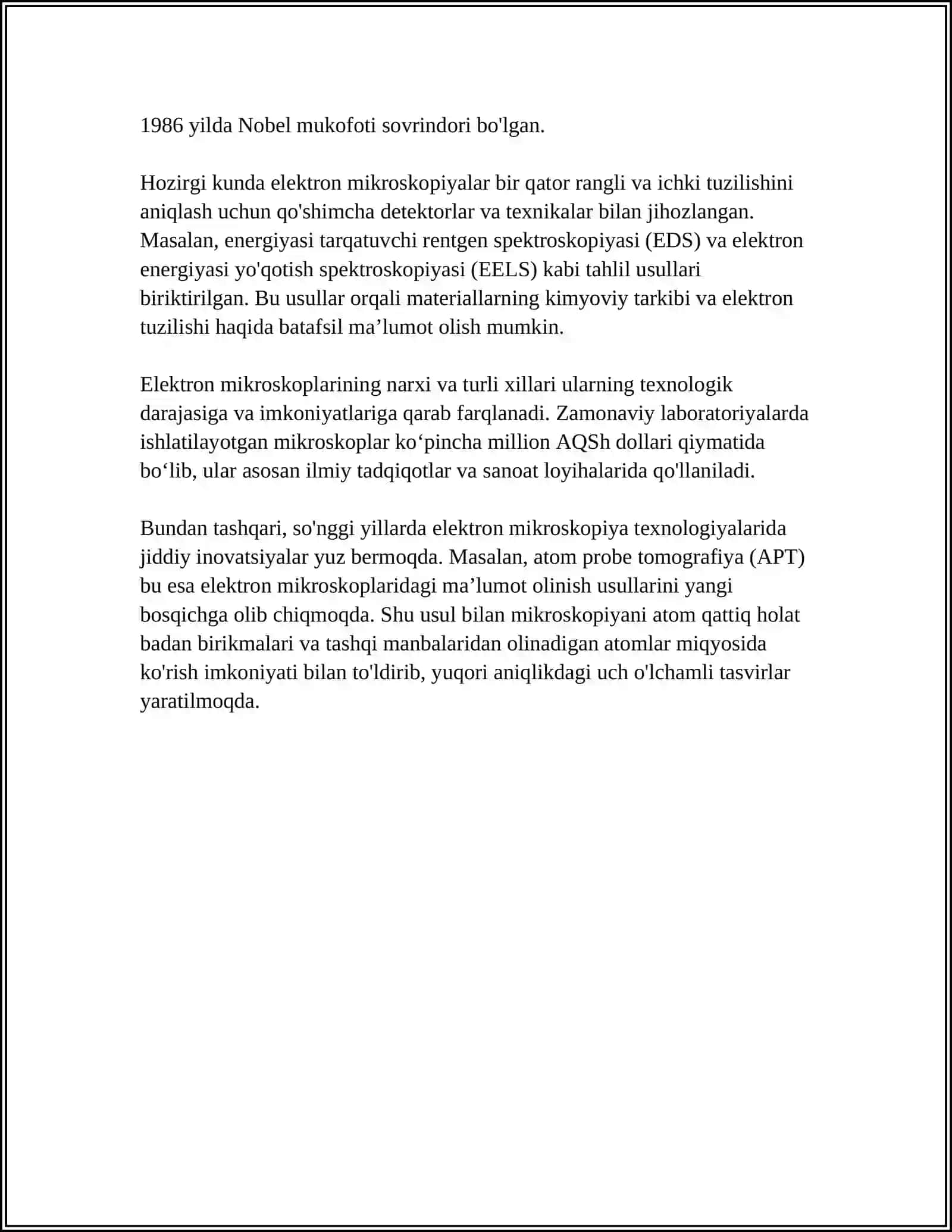ELEKTRON MIKROSKOPIYA SKANEROVCHI BIOFIZIKAVIY MEXAANIZIMI 4