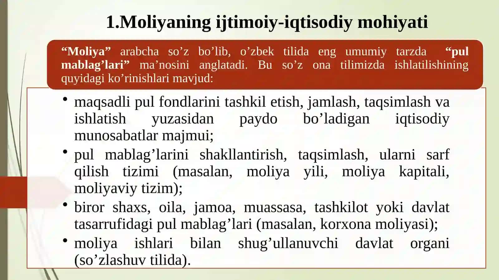 Moliya faniga kirish 4