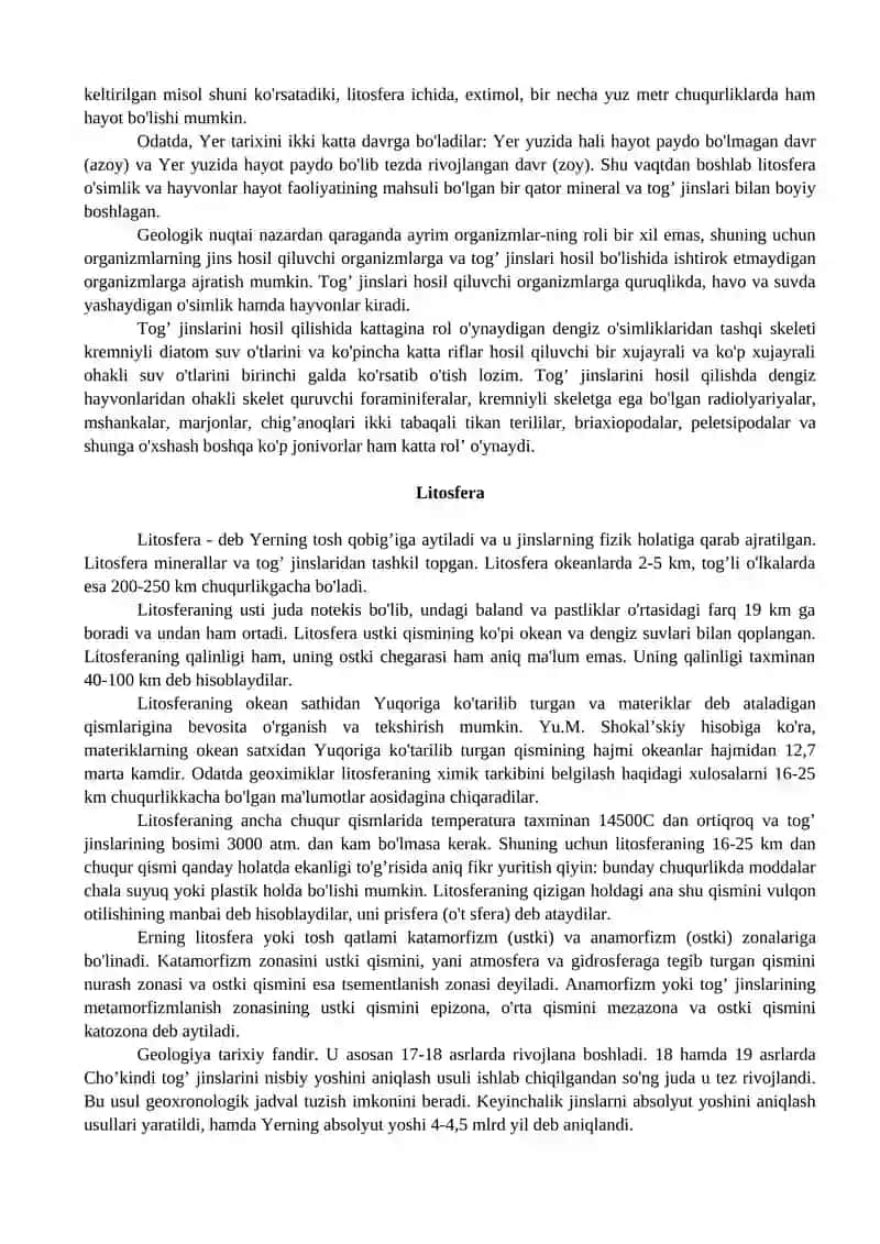 Geologiya fanining mazmuni, vazifalari va boshqa fanlar bilan aloqasi 4