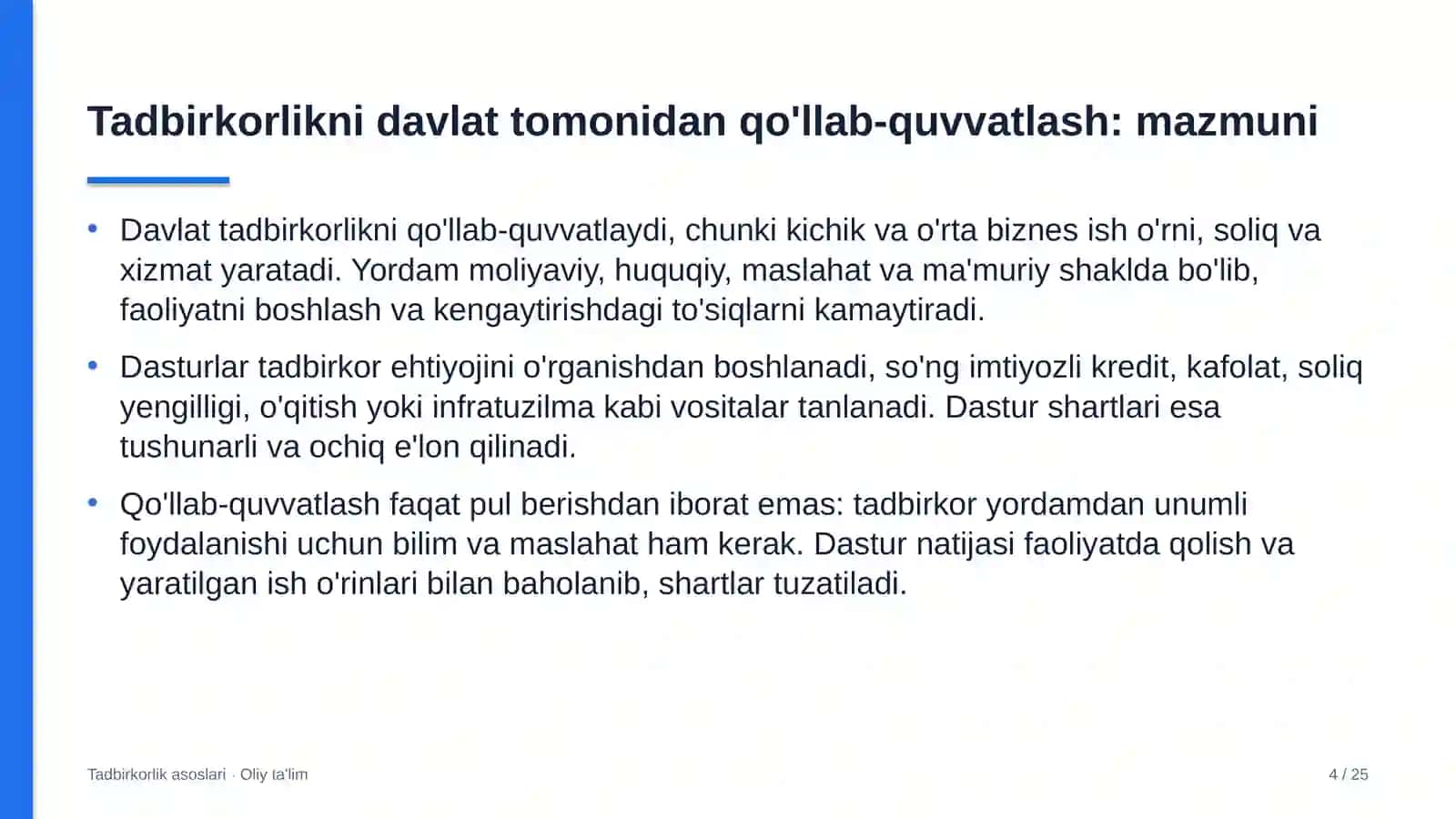 raqamli televideniye tarmoqlarida tadbirkorlikni davlat tomonidan qo'llab quvvatlash 2525 4