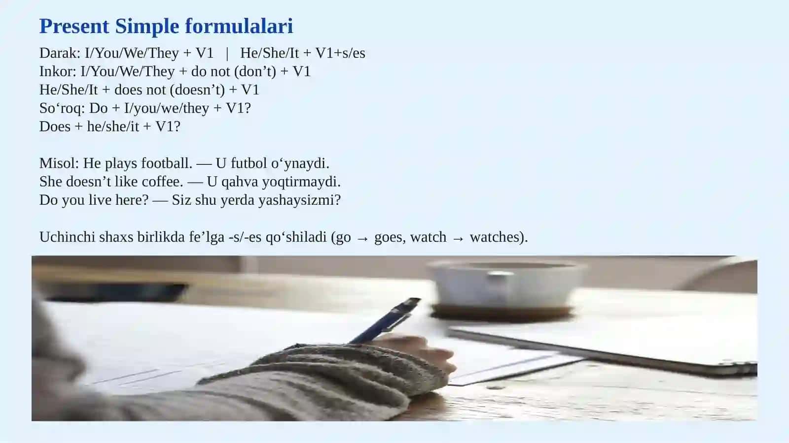 PRESENT SIMPLE AND PRESENT CONTINUOUS 4