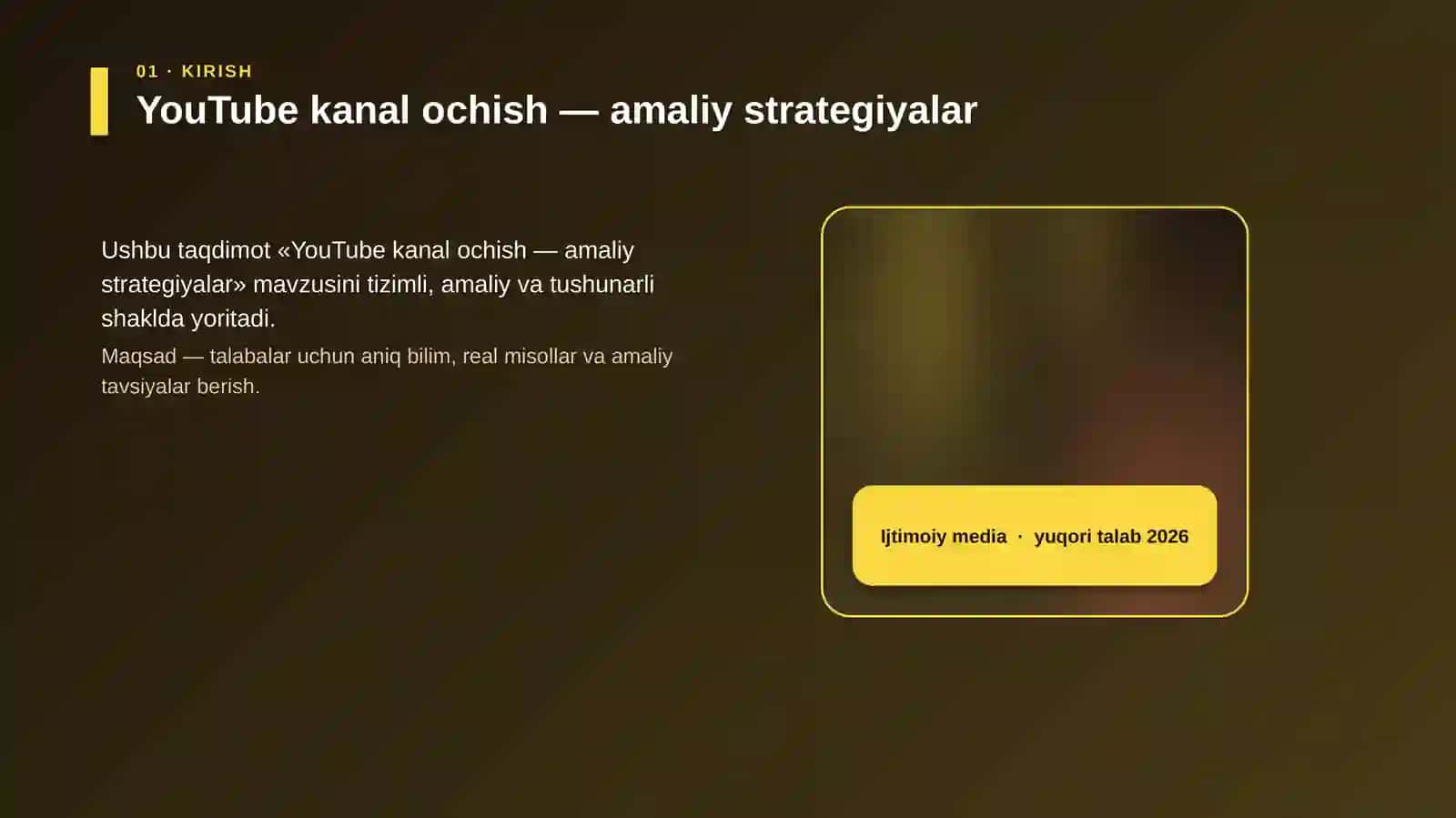 YouTube kanal ochish — amaliy strategiyalar 4