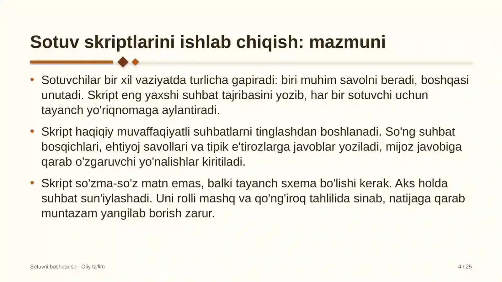 Go'zallik salonlarida sotuv skriptlarini ishlab chiqish 4