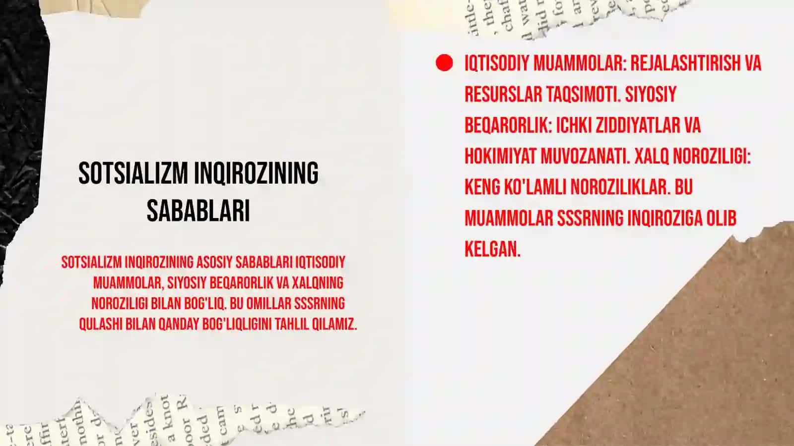 Sotsializm inqirozi va SSSRning qulashi 4