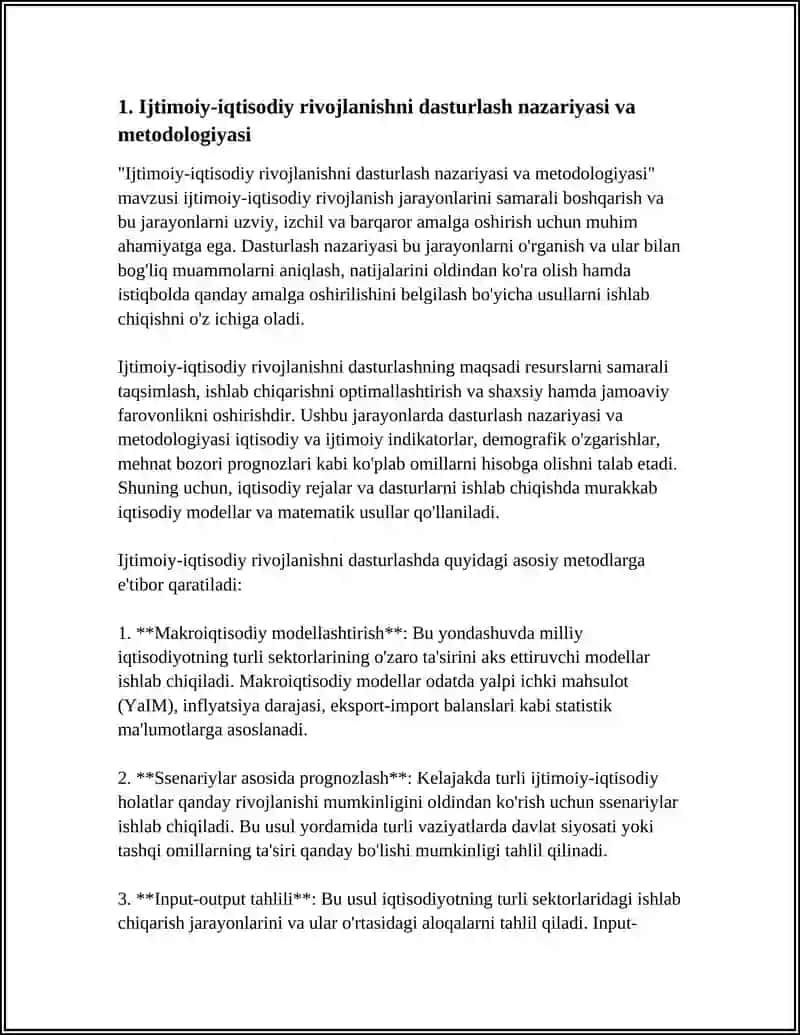 Ijtimoiy-iqtisodiy rivojlanishni dasturlash nazariyasi va metodologiyasi 4