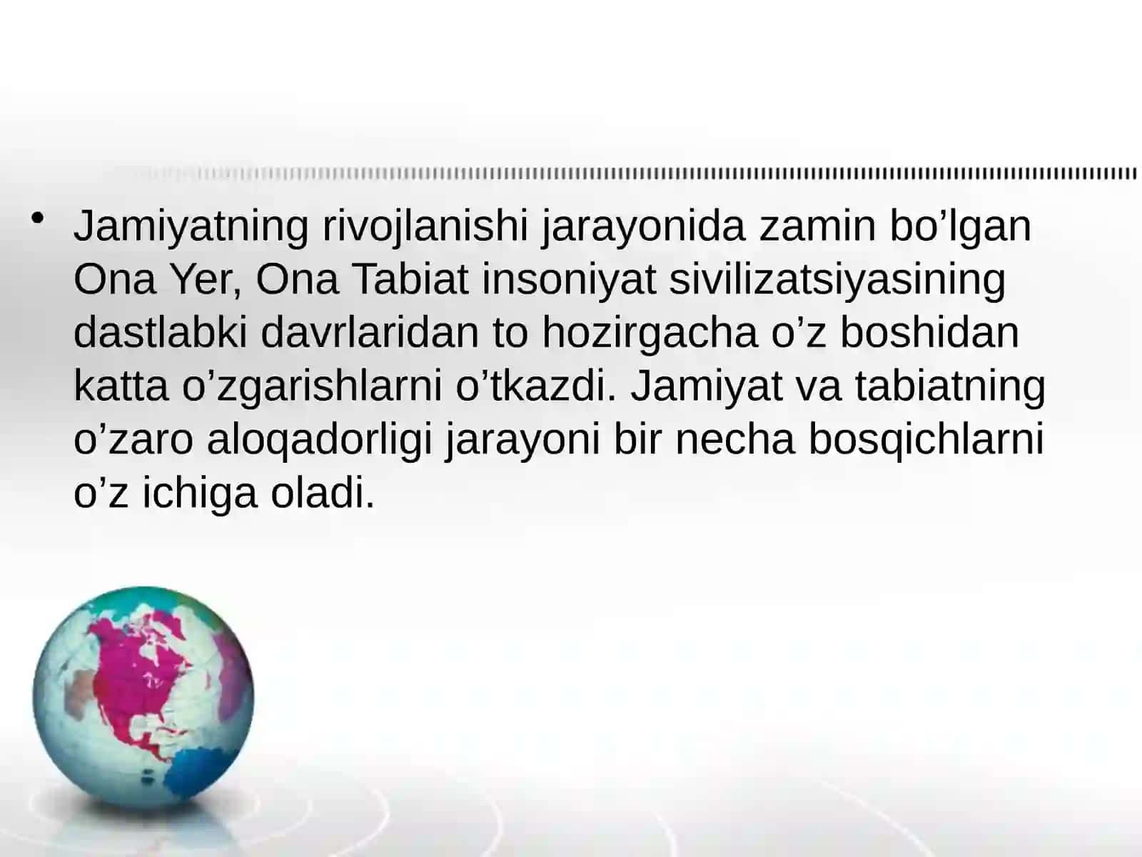 O’zbekiston Respublikasining yerlari va ularning ekologik holati 4