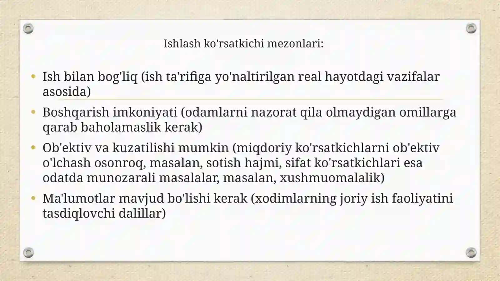 Ishnibaholash 4
