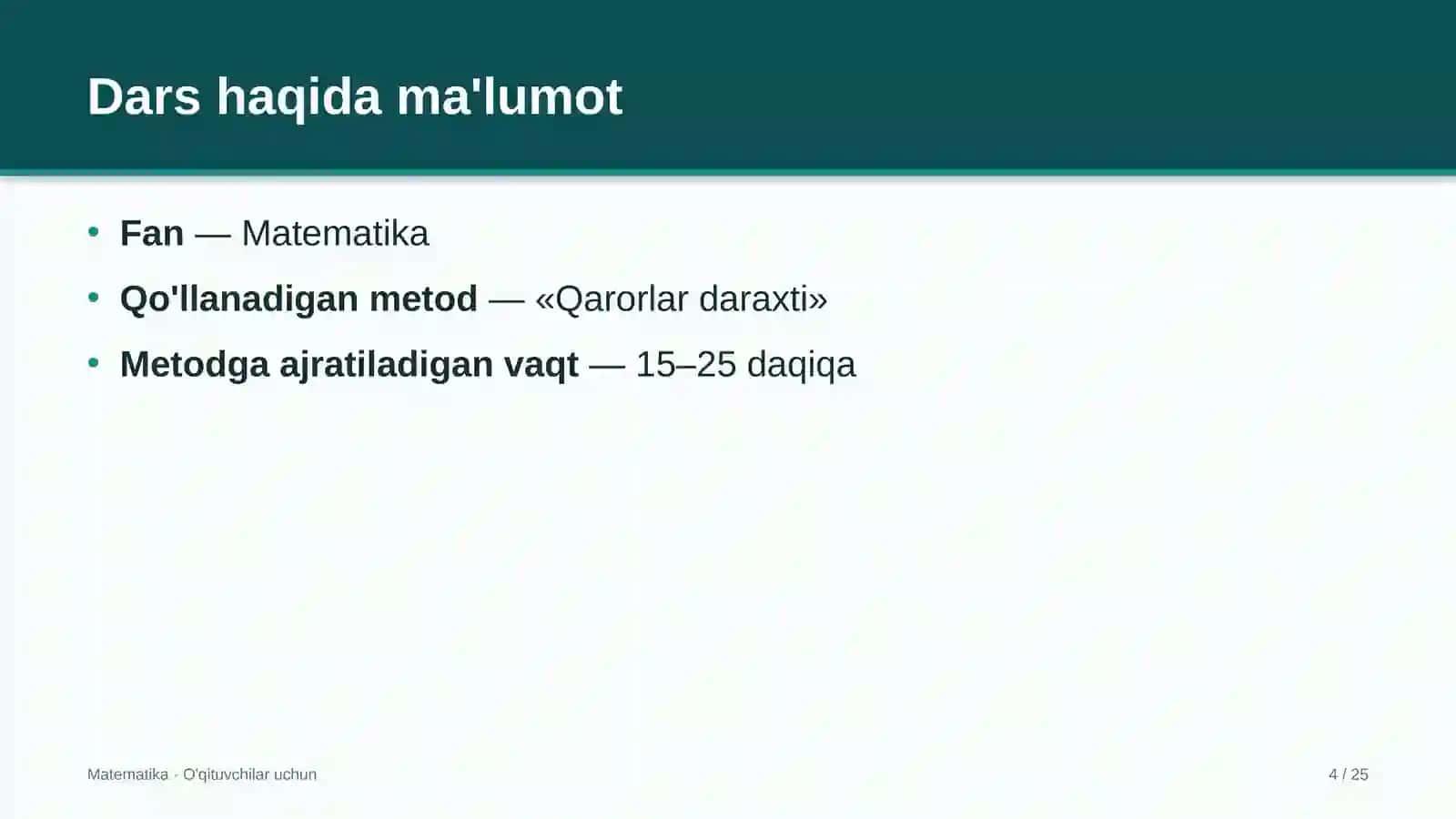 matematika darslarida qarorlar daraxti metodidan foydalanish 1095 4