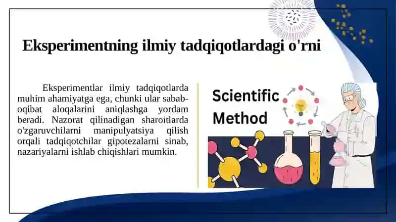 Eksperimentoʻtkazish va uning tadqiqot usullari 4