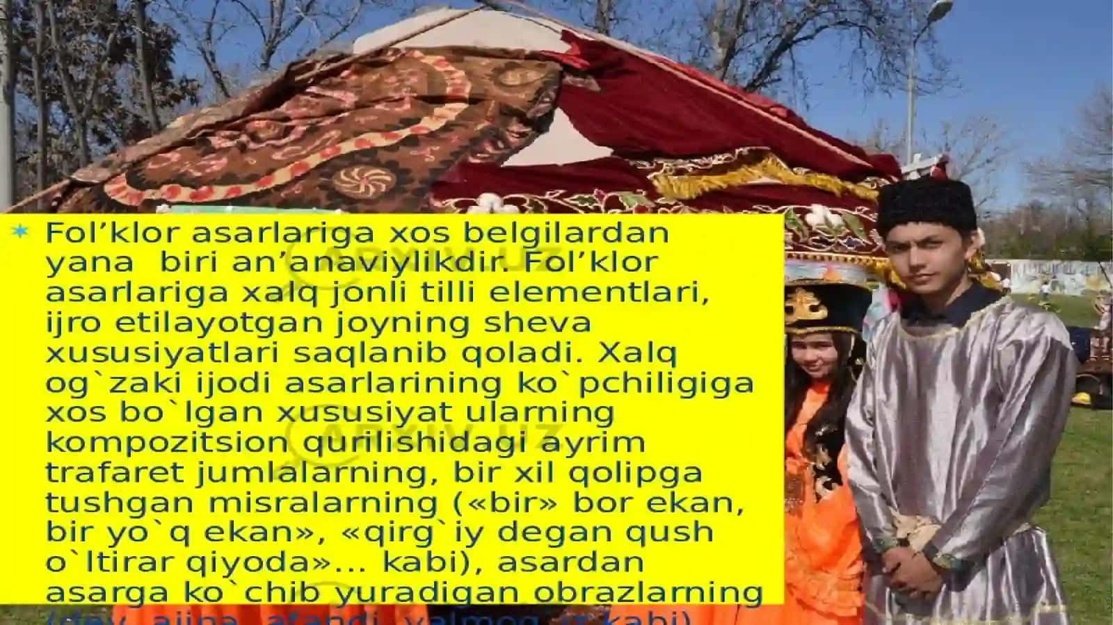 Xalq og’zaki ijodi namunalaridan foydalanish 4