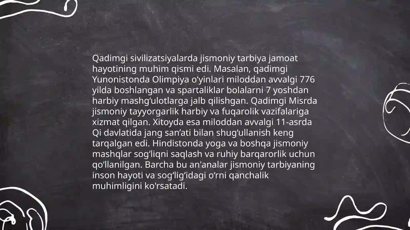 Jismoniy tarbiya va sport ta'limining paydo bo'lishi va rivojlanish bosqichlari 4