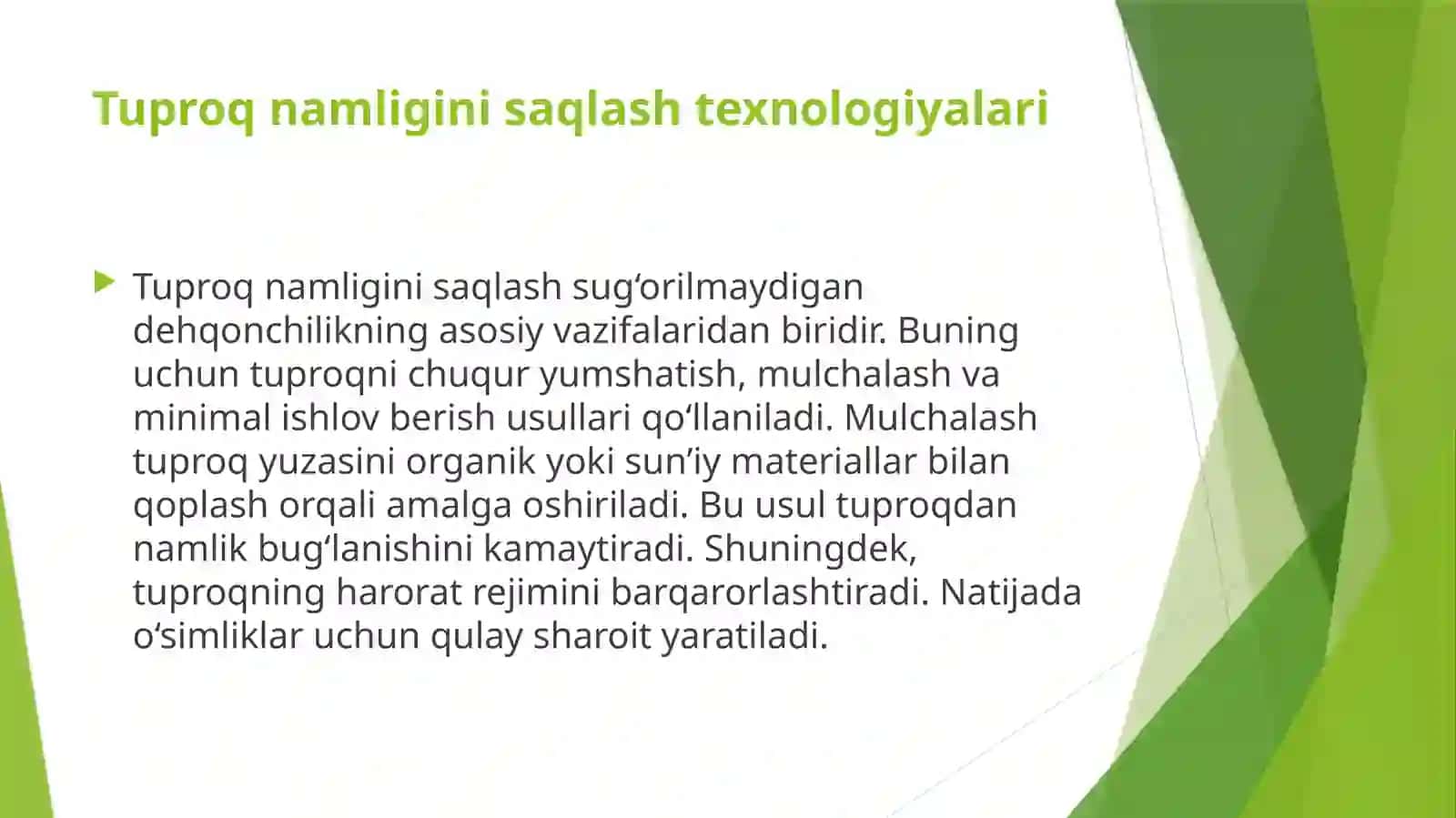 Sug‘orilmaydigan yerlarda dala ekini yetishtirishning innovatsion usullari 4