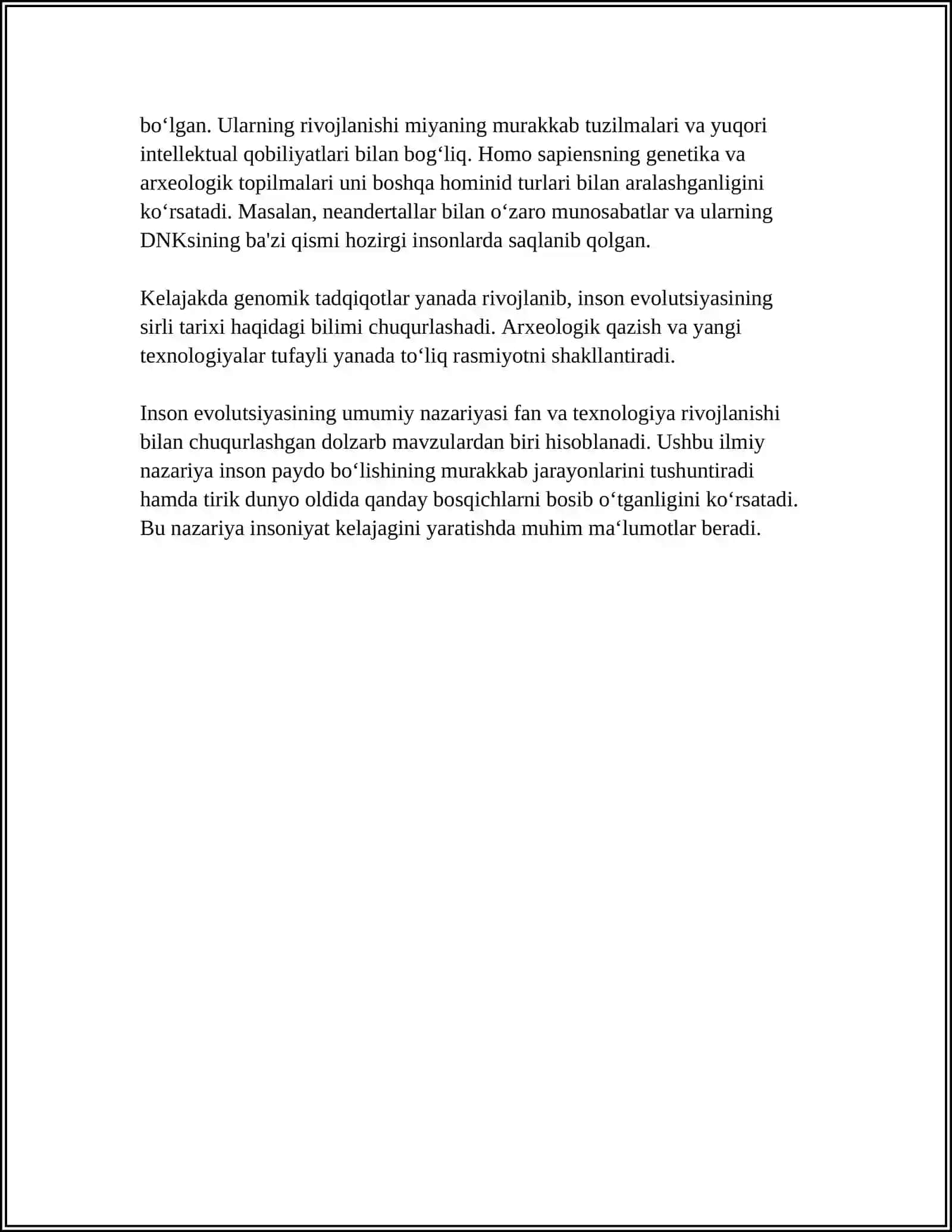 INSON EVOLUTSIYASI 4