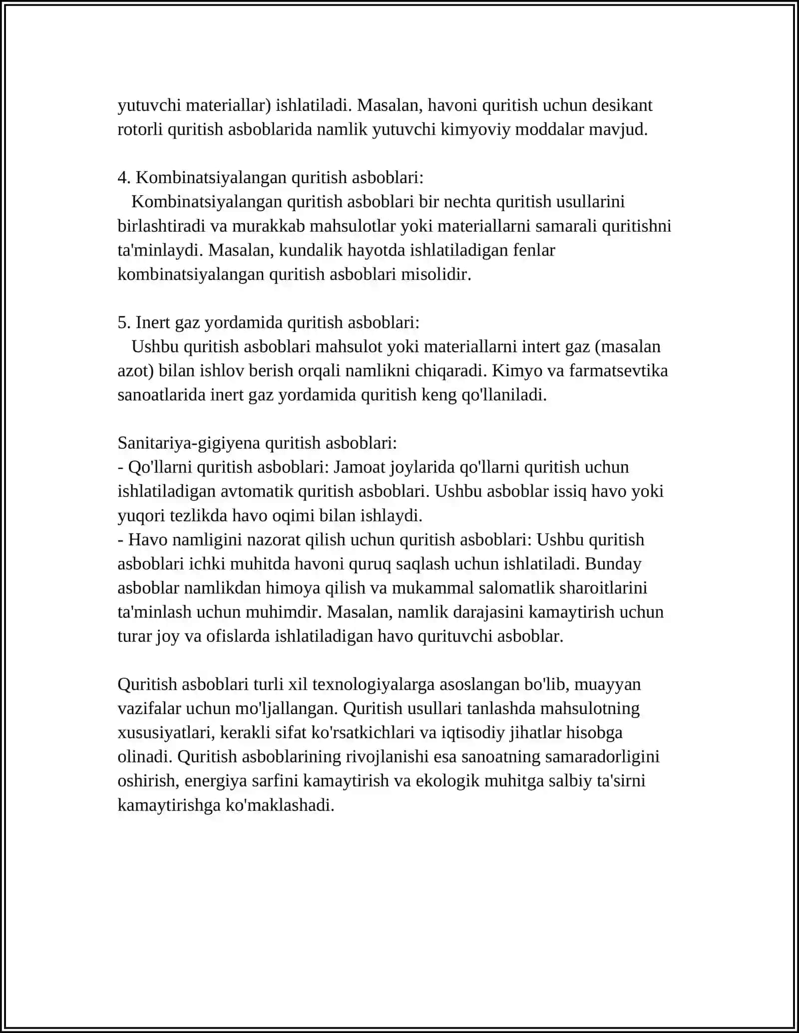 QURITISH ASBOBLARI ISHLASH PRINSIPLARI SXEMALARI VA ULARNI TAʼMIRLASH 4