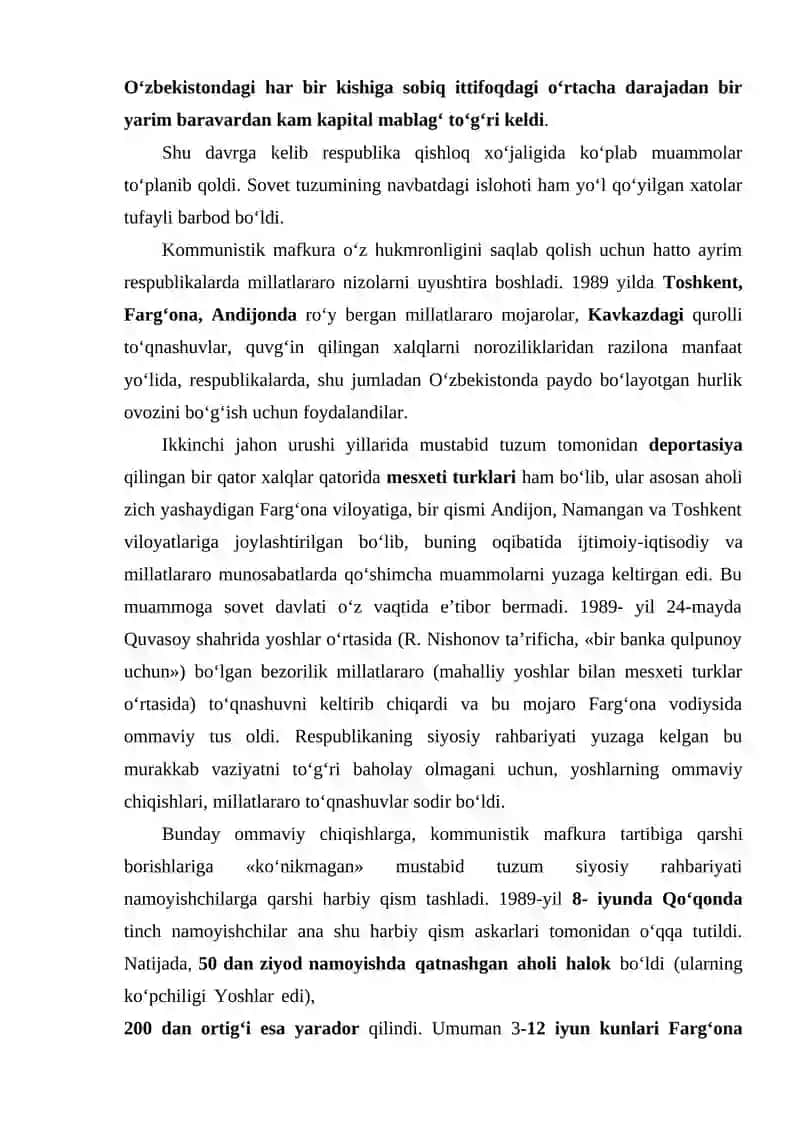 Mustaqil taraqqiyotning dastlabki bosqichdagi muammolar 4