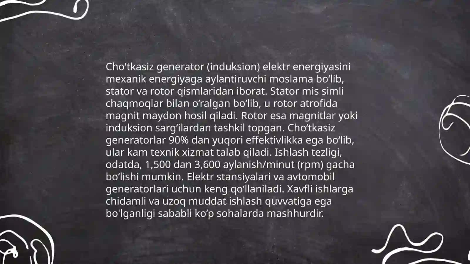 Avtomabil Kontaksiz (cho‘tkasiz) o‘zgaruvchan tok generatorlarning turlari, tuzilishi, ishlash prinsipi. Afzallik va kamchiliklari 4