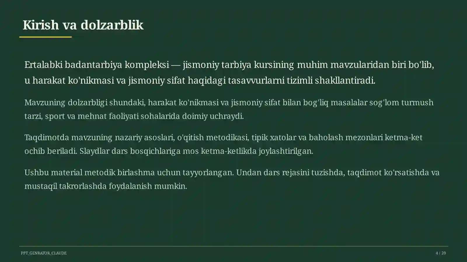 Ertalabki badantarbiya kompleksi (1-sinf) 4
