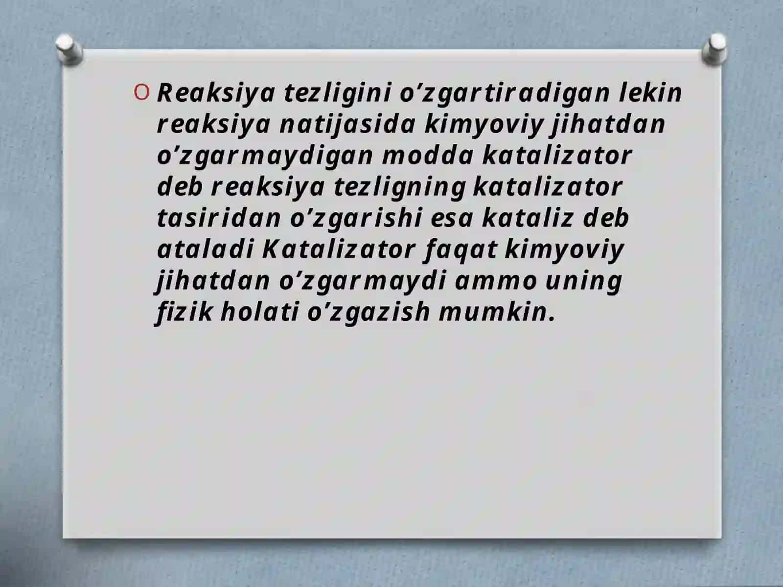 Kataliz.  Massalar  ta’siri  qonuni 4