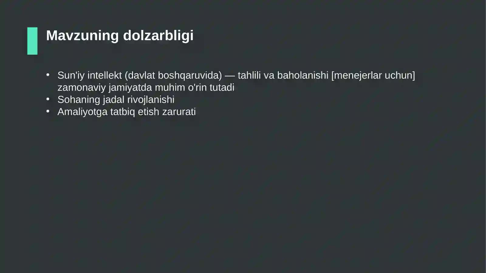 Sun'iy intellekt (davlat boshqaruvida) — tahlili va baholanishi [menejerlar uchun] 4
