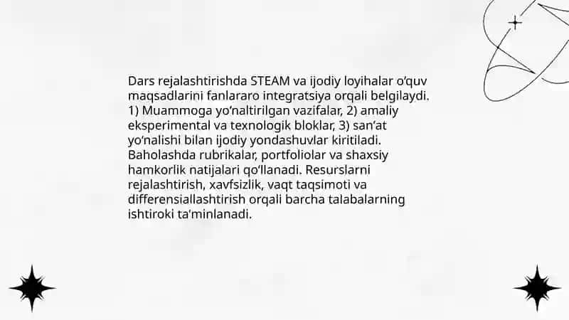 Ta’limda STEAM tizimi va kreativlik 4