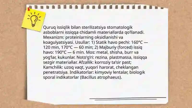 Terapevtik stomatologiyada sterilizatsiya usullari 4